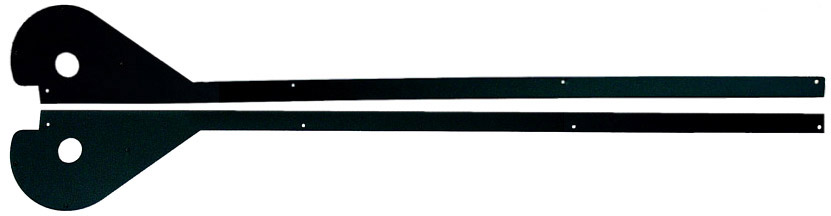 Black Tear Drop Button Guard Side Rail Set For Stern